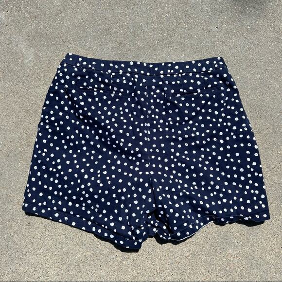 Lane Bryant navy blue polka dot sailor shorts side button Size 16 - Picture 4 of 6